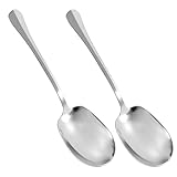 Matériaux résistants et durables : Fabriquées en acier inoxydable, ces cuillères sont résistantes à l'usure et à la corrosion, garantissant une longue durée de vie. Ce matériau robuste permet à ces cuillères de service de conserver leur aspect neuf et leur solidité même après des utilisations fréquentes dans des environnements comme les restaurants ou les banquets.