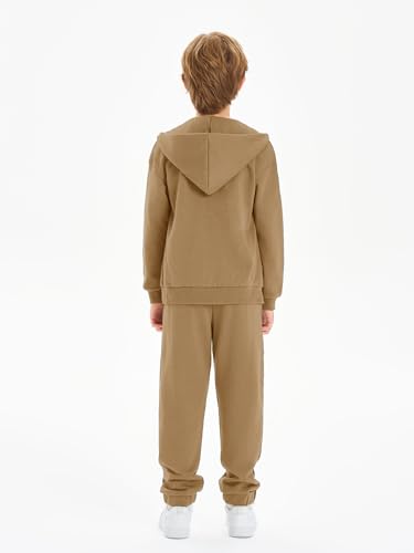 Image of Haloumoning Boys Sweatsuits Kids Active Zip Hoodie Sweatershirt and Jogger Sweatpants 5-14 Years