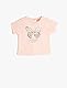 Koton Babygirl T-Shirt Butterfly Sequined Detail Short Sleeve Crew Neck Cotton
