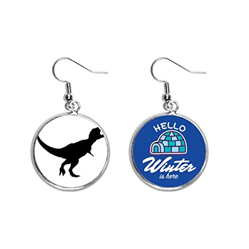 Pendientes de negro de huesos fósiles de dinosaurio ligeros antialérgicos gota