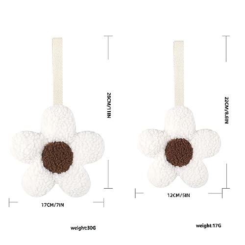 Image of Baby Daisy Pacifier Holder,Light and Soft Dummy Holder Handmade 2 Pack, Decor for Nursing Kids Room