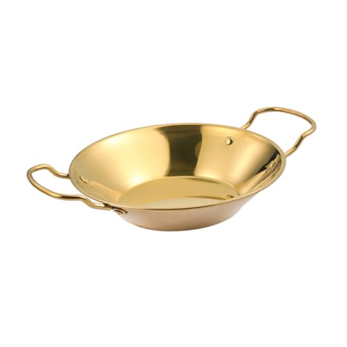 BAZEITFLOW Olla de Acero Inoxidable con Doble Asa Práctica y Portátil para Cocina y Restaurante Multiusos para Inducción y Regalo de Cumpleaños