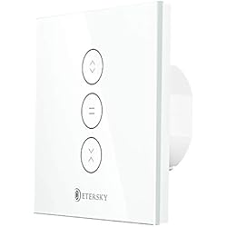 Persianas Modernas Para Cuartos ?LED Controlable?Wifi Interruptor Persiana, Etersky Interruptor Táctil Inteligente WiFi Controlable de APP y Voz, Compatible con Alexa/Google Home con Temprizador para Motor Persiana Tubular