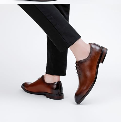 Men's Business Formal Leather England Style Oxford Shoes Classic Fashion Comfortable Non-Slip Pointed Toe Formal Dress Shoes4