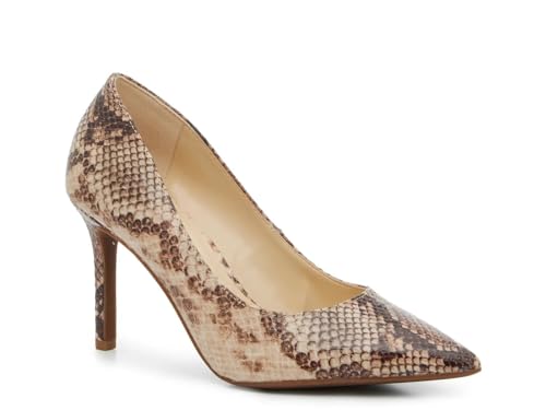 Jessica Simpson Women's Nettles Pump, Natural Beige/Brown Snake Print Synthetic, 7.5 M US