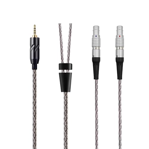 Earmax Cable equilibrado 6N OCC de 16 hebras de 4,4 mm, 3,5 mm, 2,5 mm, 6,35 mm, compatible con auriculares Focal Utopia Focal New Utopia