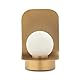 LAMPARA SOBREMESA 15X13X19 METAL DORADO/CRISTAL BLANCO ESCARCHA