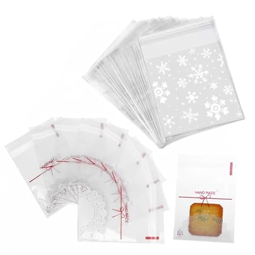 YAZWUR 200 bolsas autoadhesivas de celofán pequeñas, bolsas de plástico para caramelos, galletas, chocolates y pasteles, ideales como bolsas de navidad, bolsitas para chuches y regalo (pequeñas) | Ya disponible en tu tienda friki favorita! En mundofriki.es!