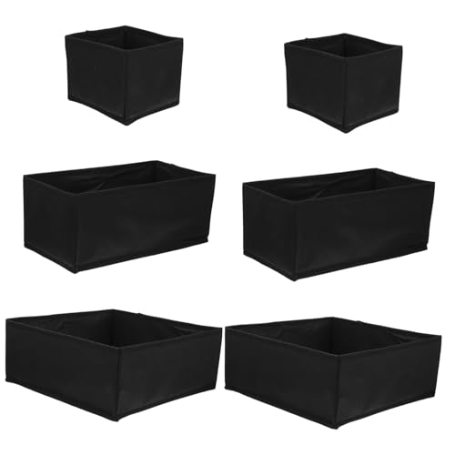 Mobestech 6 piezas Cajas Plegables de Tela No Tejida para Almacenamiento de Ropa Interior Organizador de Ligero y Portátil para Armarios y Cómodas