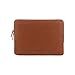 MOSISO Laptop Sleeve Bag 13.3 inch Compatible with MacBook Air/Pro, 13-13.3 inch Notebook, Compatible with MacBook Pro 14 2025-2021 M4 M3 M2 M1, PU Leather Padded Bag Waterproof Case, Brown