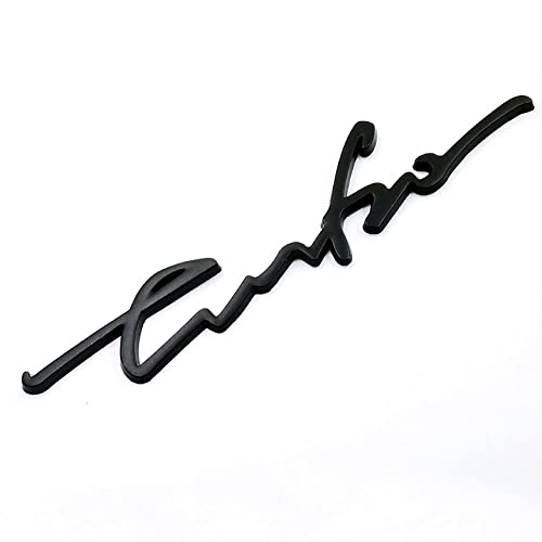Image of 3D Chrome Metal Turbo T Logo Car Trunk Rear Tailgate Emblem Badge Decal Sticker (Black)