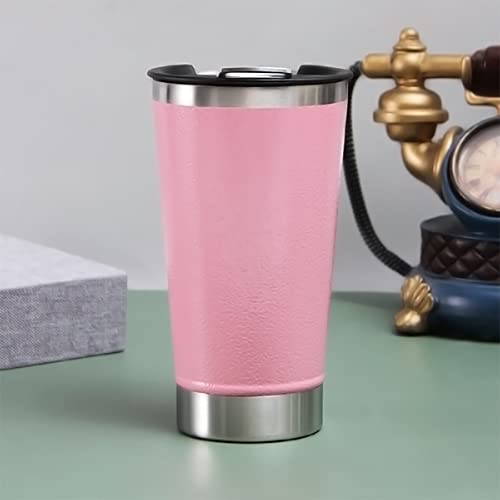 Caneca De Cerveja Copo De Aço Inoxidável Com Abridor Garrafas (Preto)