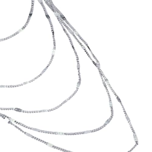 Collier en argent S925 pour femmes chaînes de clavicule et bijoux tendance multicouches