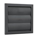Vents 100mm Black External Gravity Vent Grille – 155x155mm Diameter Outside Wall Cover for Extractor Fans, Bathroom & Tumble Dryer