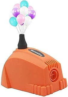 Tuomico Mini Electric Balloon Pump Portable Balloon Inflator Air Blower for Party/Wedding/Birthday/Activities and Festival Decoration/Business Celebration Deco (Orange), with 20 Balloons