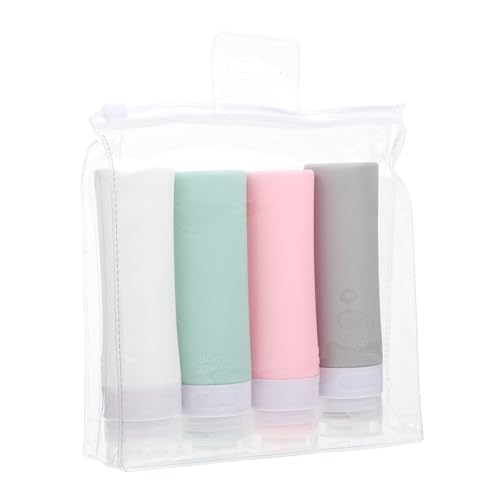 DECOMELODY 1Juego Botellas de Silicona Portátiles para Champú y Loción de Diseño Prueba de Fugas para y Organización de Cosméticos