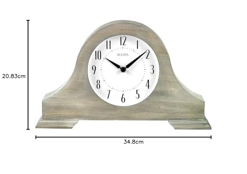 Reloj Bulova Peterborough gris con campanilla para un salón vintage elegante 5