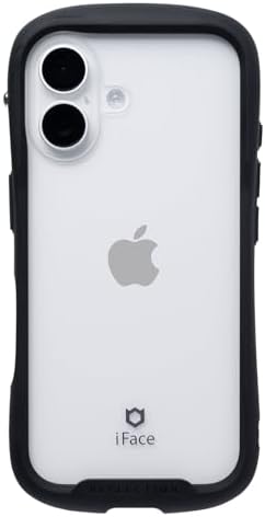 （21:00時点） 【Amazon.co.jp 限定】iFace Reflection iPhone 16 ケース クリア 強化ガラス (ブラック)【エコPKG】【 iphone16 ケース アイフォン16 カバー スマホケース 透明 耐衝撃 ストラップホール付き クリアケース 】