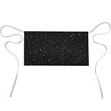 FekiLoot Black Glitter Server Apron with 3 Pockets, Waterproof Half Apron for Waiters Fashion Bistro Aprons for Restaurant Server Work