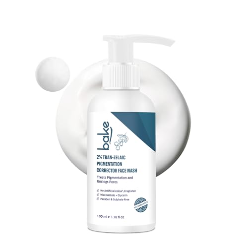 Image of BAKE 2% Tran-Zelaic Pigmentation Corrector Milky Face Wash | For Pigmentation, Dark Spots & Tan Removal | Unclogs Pores | All Skin Types | Removes Blackheads & Whiteheads - 100ml