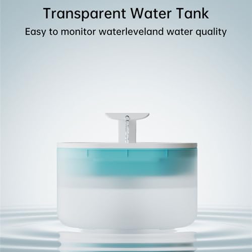 Fuente de agua para mascotas de interior blanca miniatura 3