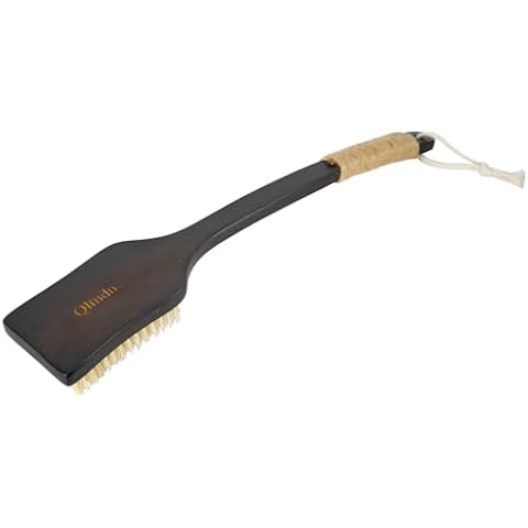 QLTUDN Natural Boar Bristle Bath Brush, Back Scrubber with Hemp Rope Handle, Dry Brushing Body Shower Brush for Dead Skin Removal Cover