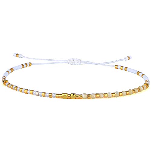 KELITCH Bohemian Crystal Bracelets Miyuki Beaded Friendship Bracelets for Women Handmade Jewelry