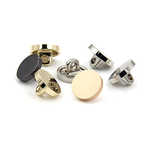 5pcs Metal Shank Sewing Buttons for Craft Button for Clothing Decoration DIY Handmaking Accessories (Silver, 25mm) - Thumbnail 4