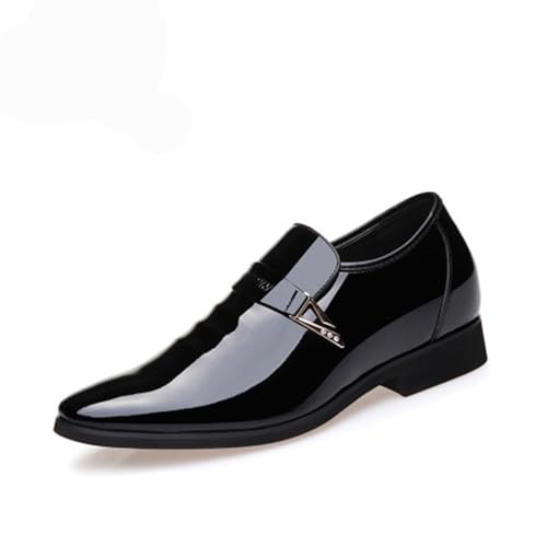 Dress Shoes for Men Men's Patent Leather Dress Shoes Slip-On Casual Oxford Footwear for Men