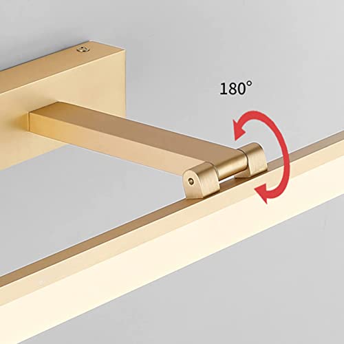 FWZJ Semplice e Moderno Specchio a LED Luce Anteriore casa Lusso Atmosfera Bagno WC Impermeabile Trucco Lampada da Parete Nordic comò Guardaroba lampade (71 cm, Luce Calda) - Image 3