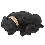 Uonlytech Schlüsselversteck Hund aus Harz Wetterfest Gartendekoration Ersatzschlüsselkasten für Außenbereich