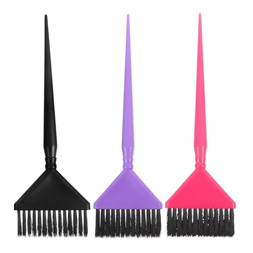 Cabilock Pinceles Para Teñir Cabello 3 Unidades Cerdas Ultrafinas Pc Duradero Para Salón y Uso Personal Aplicación Precisa De Color Tratamientos Capilares