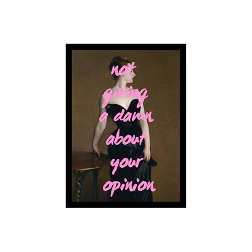 Image of BLINKART Framed Photo - Not Giving A Amn About Your Opinion | Altered Art Theme | Motivational & Inspirational Wall Art Poster for Home, Bedroom, Living Room, Office, Hotel & Gifting - 12x8 Inch