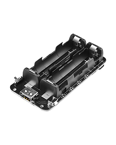 diymore 1865O Battery Holder Double Li-ion V8 Battery Shield Micro USB 5V/3A 3V/1A Power Bank Battery Charging Module for Raspberry Pi and Arduino ESP32 (2 Holders)