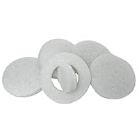 OLI-NATURA Super-Pads für Exzenterschleifer (5 Stk) - zum Auspolieren & Einmassieren von Ölen - Farbe: weiß