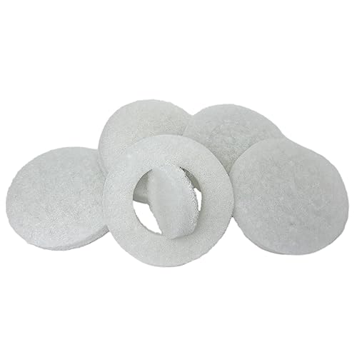 OLI-NATURA Super-Pads für Exzenterschleifer (5 Stk) - zum Auspolieren & Einmassieren von Ölen - Farbe: weiß