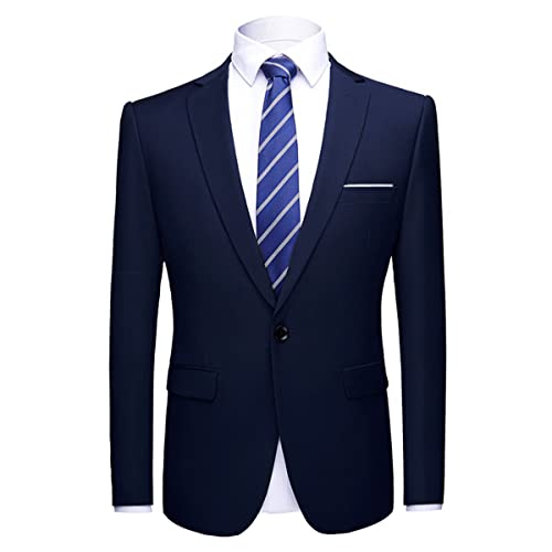 Blazer homme slim fit bleu marine XL veste de costume mariage Allthemen