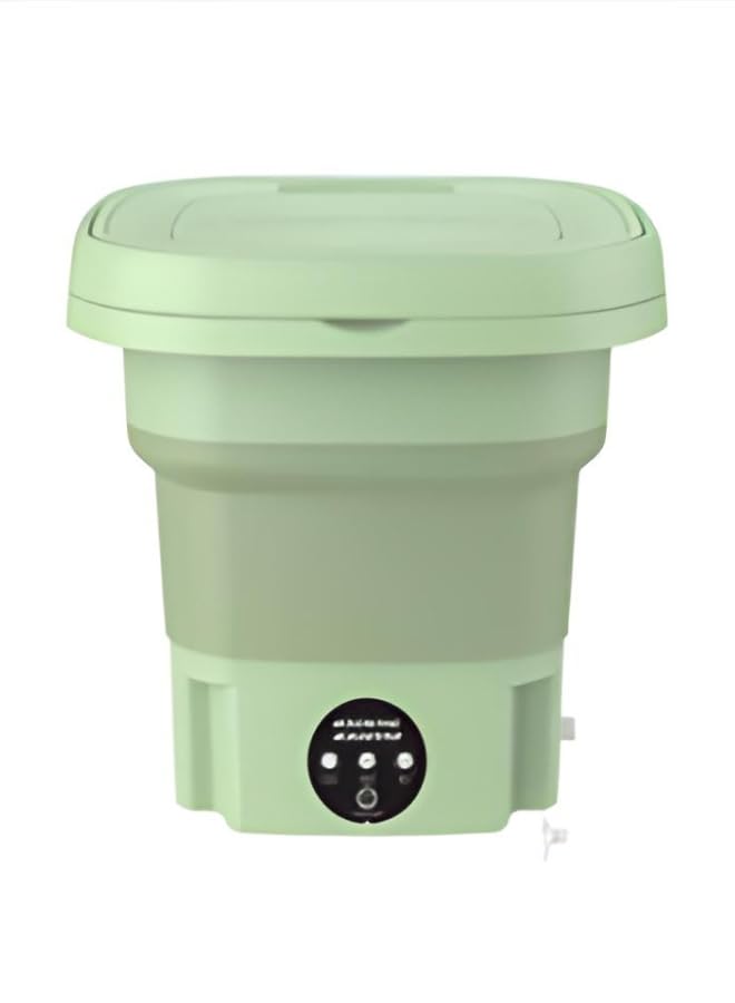 Primo Plus Portable Mini Folding Washing Machine Green Compact Space-Saving for Travel Camping Apartment