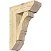 Ekena Millwork BKT0806X22X30BOA06RDF Balboa Slat Rough Sawn Bracket w/Offset Brace, Douglas Fir