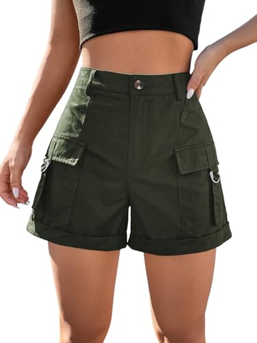 Image of GRECIILOOKS Women's Casual Knee Length Shorts,Casual Relaxed Fit Summer Shorts for Women & Girls | Comfortable Everyday Wear | Available in Plus Sizes