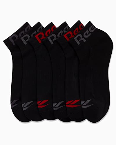 Reebok Mens Quarter Socks - 6 Pack Moisture Wicking Performance Stretch Athletic Ankle Socks for Men (Sizes: 6-12.5)4