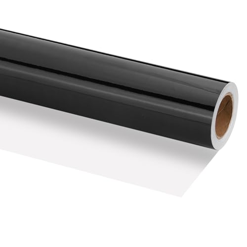 Papier cadeau noir mat anti-déchirure PATIKIL rouleau 120 GSM