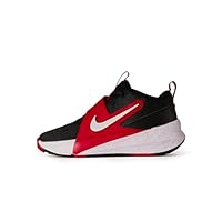 Nike Little Kid's Team Hustle D Basketball Shoes, Black/White-University Red, 1Y