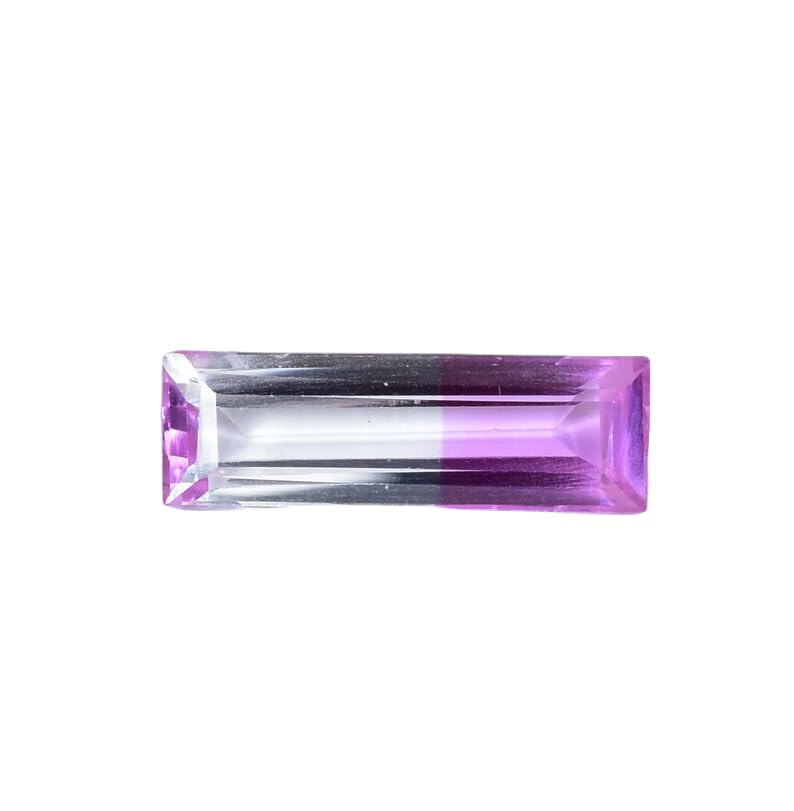 Saphir rose naturel taille émeraude 24x8mm pour haute joaillerie unique