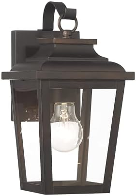 Minka Lavery The Great Outdoors Irvington Manor 1 Light Wall Mount in Chelesa Bronze Finish with Clear Glass