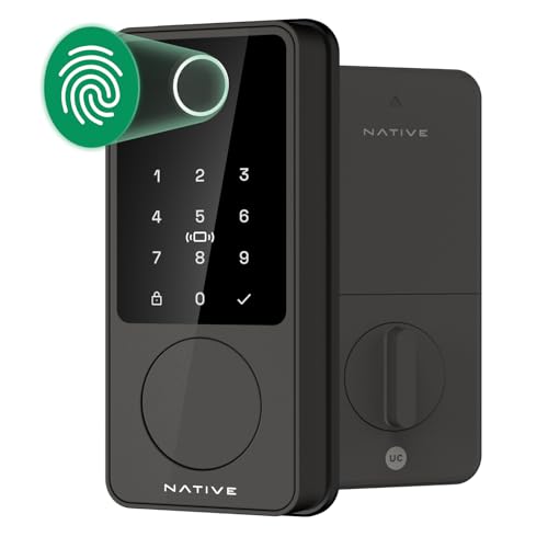 Native by UC Alloy Steel Urban Company Native Lock S | Adds On To Your Existing Lock | 4-Way Unlock | 2-Year Warranty | Native Smart Door Lock, Black