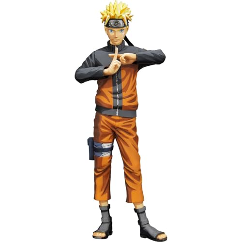 Bandai - Banpresto - Naruto Shippuden - Naruto Uzumaki - Grande Figurine Collector 27cm Style animé - Collection Grandista Nero Manga Dimensions - Licence Officielle - Idée Cadeau Manga - BP18406
