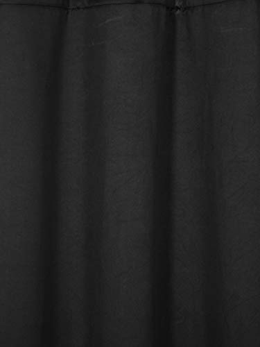 Image of Home Sizzler 1 Piece 100% Blackout Eyelet Polyester Door Curtain, 7ft, Black