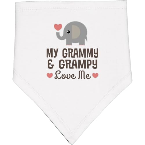 inktastic My Grammy and Grampy Love Me Outfit Baby Bandana Bib