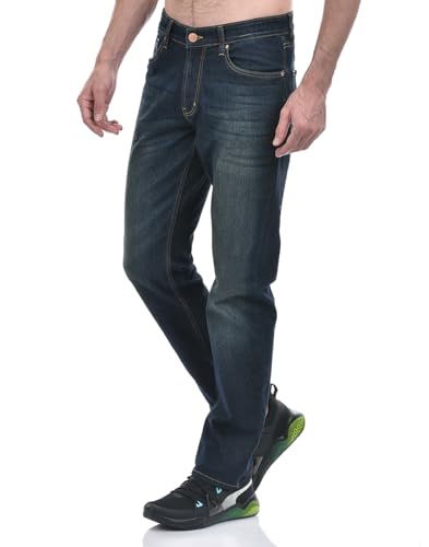 Image of Numero Uno Mens Faded Mid Rise Regular Fit Sustainable Stretchable Jeans